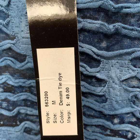 NWT Katie Todd Blue Top Size Medium - Picture 4 of 5